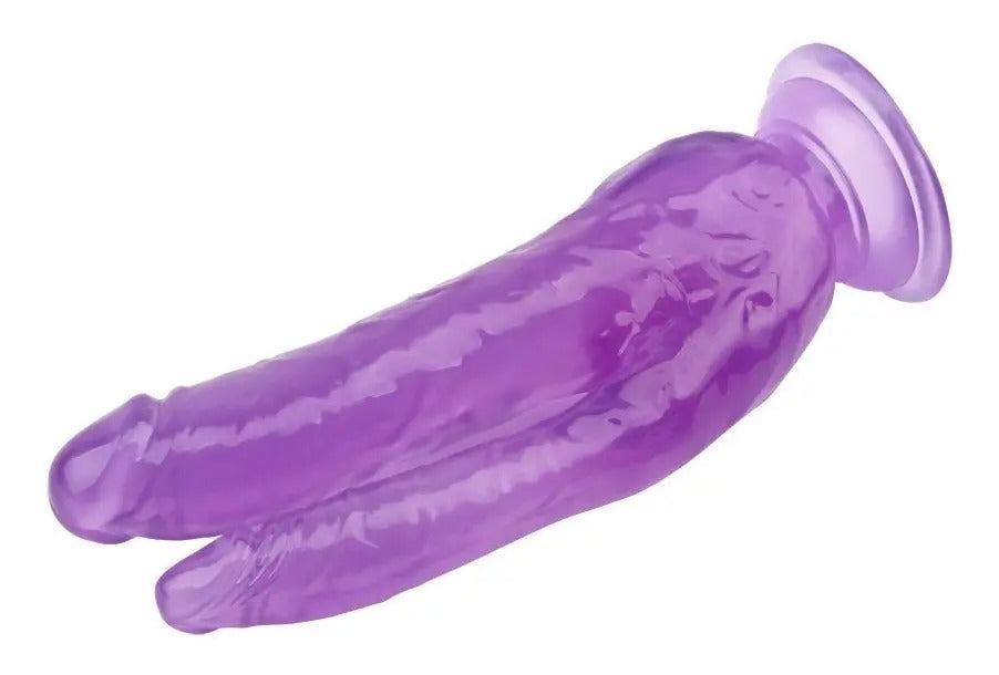 Dildo Doble Twin Fork Purple